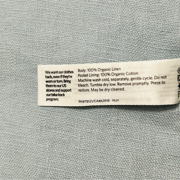 Eileen Fisher Long Sleeve Linen Light Blue Jacket Sz: SP - Picture 9 of 10